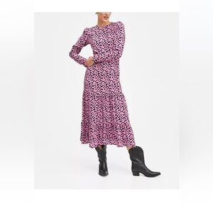 Mango Pink Floral Backless Dress